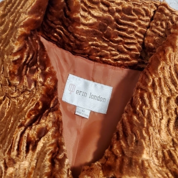 Erin London Faux Fur Jacket Blazer Size Large - Picture 6 of 10